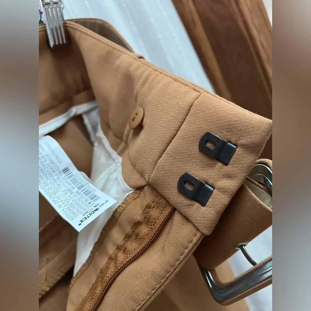 NWT ZARA High Waisted Trousers Belted Pants Blogger Favorite Size S - Picture 11 of 13